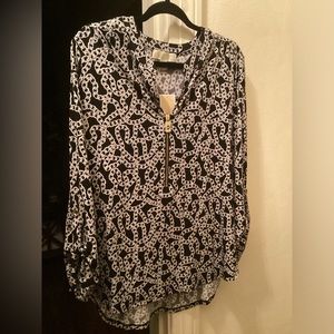 Michael Kors Black/White Blouse (XL)